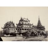 * Burma. A pair of albumen print photographs of temples by Beato, c. 1870s
