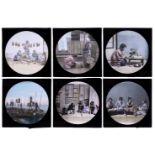 * Magic Lantern Slides. A group of 24 hand-coloured photographic magic lantern slides of Japan