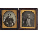 * Cased Images. A group of 2 one-sixth plate daguerreotypes and 3 one-sixth plate ambrotypes