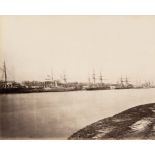 * China. River view with ships in the background, Tientsin [Tianjin], c. 1870s, albumen print