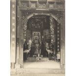 * China. Interior of a Chinese temple, c. 1920s, gelatin silver print on thin card