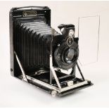 * K.W. Kamera Werkstätten Patent Etui 9x12 folding plate camera with Tessar 135mm f/4.5 lens