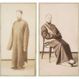 * China. Four studies of Chinese men, c. 1890-1910, albumen and gelatin silver print photographs