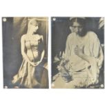 * Art Nouveau Portrait Studies. A pair of photographs by an unidentified (?Austrian) photographer