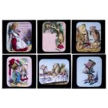 * Magic Lantern Slides. A set(?) of 41 numbered lithographic illustrations for Alice in Wonderland