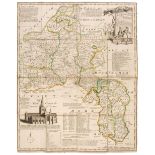 Folding Maps. A mixed collection of approximately 60 maps, 18th - 20th century