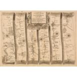 Ogilby (John). A collection of six road maps, 1675 or later