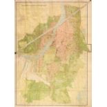 India. Gunter (Col. C. P. publisher), Calcutta & Howrah Guide Map, 1926