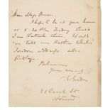 * Gordon (Charles George, 1833-1885). Autograph Letter Signed, ‘C.E. Gordon’