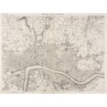 London. Rocque (John), An exact survey of the city's of London, Westminster..., 1741 [but 1878]