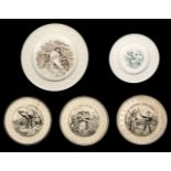 * Nursery Ceramics. Victorian alphabet pottery dishes