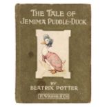 Potter (Beatrix). The Tale of Jemima Puddle-Duck, 1st edition, London: F. Warne & Co, 1908