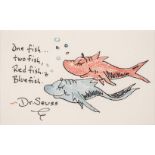 * Geisel (Theodor Seuss, 'Dr. Seuss', 1904-1991). One fish...two fish, ink and pencil