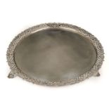 * Salver. A George II silver salver by Lewis Herne and Francis Butty, London 1757
