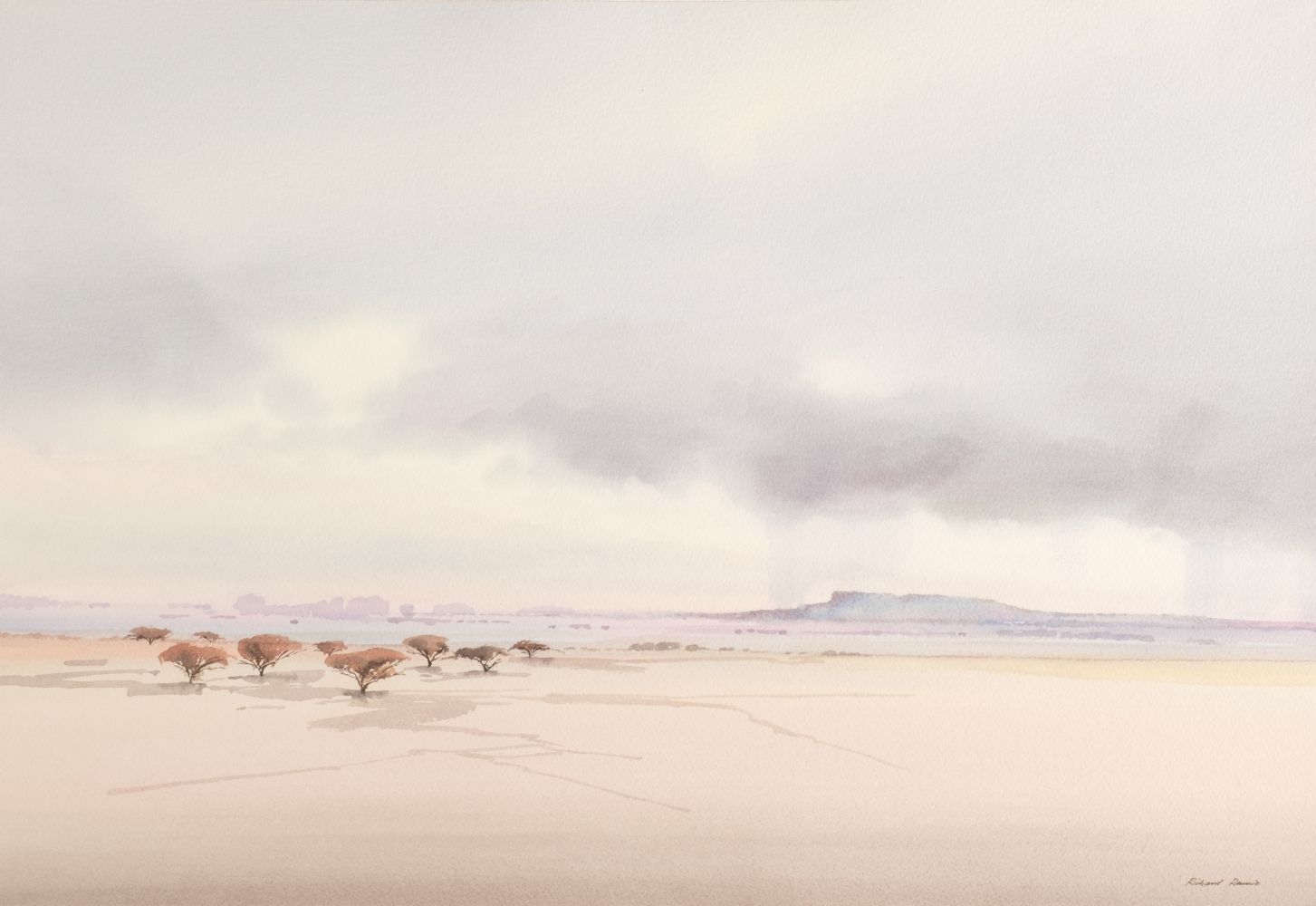 * Rennie (Richard Alexander, 1932-). South African Plain in a storm, signed