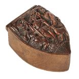 * Snuff Box. An 18th century snuff box carved from a coquille nut