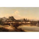 * Jankowski (Johann Wilhelm, circa 1800-1870). View of Salzburg, 1866,