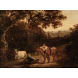 * Barker of Bath (Benjamin, 1776-1838), Cattle Drover resting oil on board