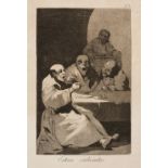 * Goya (1746-1828), 1799. Estan Calientes, from Los Caprichos, etching with aquatint