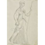 * Minardi (Tommaso, attributed to, 1787-1871). Pallas Athene, and Diana, pencil