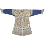 * Chinese Dragon Robe. A kesi silk nine-dragon robe, late Qing Dynasty