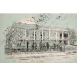 * American School, Villa in New Orleans, early 20th century, drawing