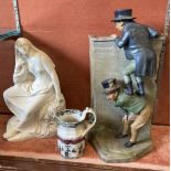 * Mr Pickwick. A large pottery vase modelled as Mr Pickwick climbing a wall