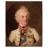 * Schmidt (Johann Heinrich, 1749-1829). Portrait of Alexander Suvorov (1730-1800), oil on panel