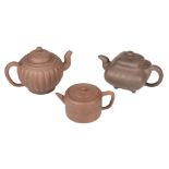 * Yixing Ware. Three 20th century Chinese Yixing zisha teapots