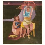 * Milner (Allan, 1910-1984). Women in Moonlight, oil on board
