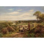 * Burt (Charles Thomas, 1823–1902). Summer Landscape with Shepherd..., circa 1870s