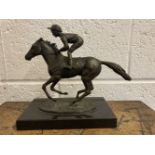 * Cornell (David). Champion Finish, bronze figure modelled as jockey