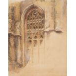 * Ruskin (John, 1819-1900). Study of a tracery window, Merton Tower, Oxford