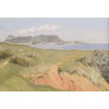 * Miers, The Bay of Gibraltar, 1992, oil on board, signed, and William-Powlett, Kenya view