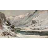 * Joly (Jules, 1820-?). Mountain River Valley in Winter