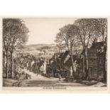 AR * Badmin (Stanley Roy, 1906-1989). Burford, Oxfordshire, 1931, etching