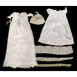 * Children's clothing. A collection of garments & accessories, including lace, 19th & 20th century