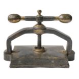 * Book press. A Victorian cast iron book press by E.J. Wright & Co.