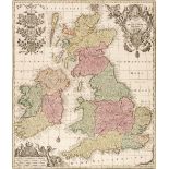 British Isles. Seutter (Matthaus), Tabula Novissima Accuratissima Regnorum Angliae..., 1736