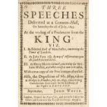 Montagu (Edward). Three speeches delivered at a Common-Hall, London: Peter Cole, 1643