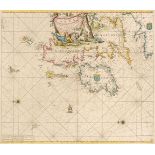 British Isles. Van Keulen (Johannes), Paskaart van 't Canaal Engelandt Schotlandt en Yrland, 1708