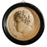 * Ross (James Clark). Plaster cast of a medallion, 1843