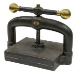 * Book press. A Victorian cast iron book press