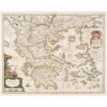 Greece. Blaeu (Johannes), Six maps of Greece, Amsterdam, circa 1650