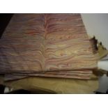 * Marbled paper. A small quantity of hand-marbled paper sheets