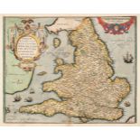 England & Wales. Ortelius (Abraham & Lhuyd Humphrey), Angliae Regni..., circa 1592