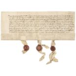* Medieval Norfolk Deeds. Quitclaim relating to Longham and Little Bittering in Norfolk, 17 July