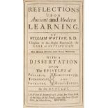 Wooton (William). Reflections upon Ancient and Modern Learning, 1697