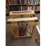 * Laying press & tub. A hardwood French laying press by Rougier Plé of Paris