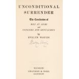 Waugh (Evelyn). Unconditional Surrender, 1st edition, London: Chapman and Hall, 1961